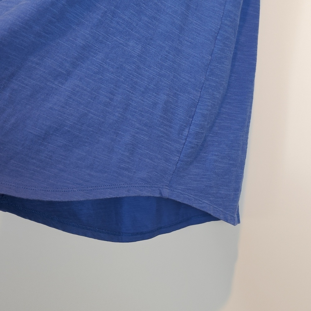 LILLY PULITZER Blue Embroidered Tassel 3/4 Sleeve V-Neck Top Size Medium - Picture 15 of 15